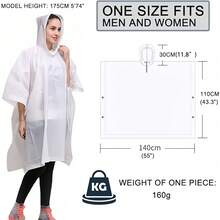 1/2 chiếc áo mưa chống thấm nước dành cho người lớn, áo mưa có mũ trùm đầu, dày dặn, chất liệu cao cấp, unisex, có thể gấp gọn, dễ mang theo, có thể tái sử dụng, thích hợp cho cắm trại, leo núi, công viên giải trí, lễ hội và nhiều hoạt động khác, ngoài trời, sân vườn, đồ dùng cần thiết khi đi du lịch, đồ dùng cần thiết khi đi biển, mùa tốt nghiệp, lễ tốt nghiệp, chúc mừng tốt nghiệp, chúc mừng sinh viên xuất sắc, thủ khoa, hoàn thành chương trình học, tiệc tốt nghiệp, đồ dùng cần thiết ngoài trời, đồ dùng cần thiết khi đi bộ đường dài, đồ dùng cần thiết khi cắm trại, dụng cụ cầm tay, đồ dùng cần thiết mùa hè, đồ dùng mùa hè di động - Nhiều màu - Xem 3