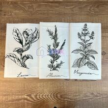 Kit 10 Rustic Extra Cotton Printed Dishcloths, Seasoning Collection, Kitchen, Decorative, Absorbent, Handmade - trắng - Xem 4