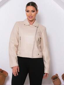 Suete Look Women's Jacket | Synthetic Leather Style | Light And Stylish - Granate - Ver 4