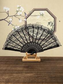 Breezier Vintage Lace Folding Fan, Suitable For Festivals And Matching
