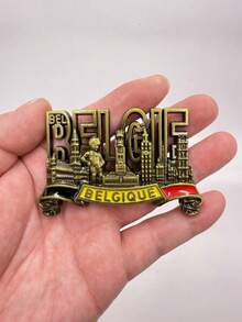 Imán de nevera de metal 3D de alta calidad, paisaje francés, Barcelona España, recuerdo de Moscú - Multicolor - Ver 21