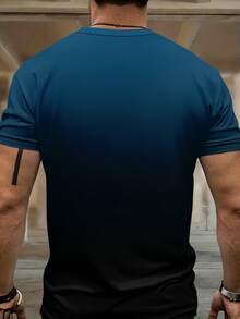 男士休闲日常装 - 男士短袖T恤+裤子套装，两件套西装 - 彩色 - 查看 4