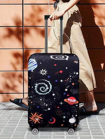 18-32英寸行李箱罩弹性行李箱罩旅行箱罩行李箱全身图案防刮保护套旅行箱罩适用于18至30英寸的保护套全印花防尘罩拉杆箱行李箱防尘罩旅行配件学校包学校配件学校用品