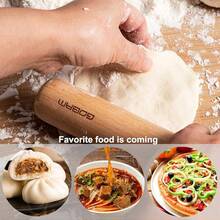 Wood Rolling Pin, Small - Dough Roller For Pasta, Cookies, Pie, Pizza, Chapati, Fondant, Rolling Pins For Baking, Bread Making Tools And Supplies - 11 X 1.38 Inches - 11*1.38inch - View 8