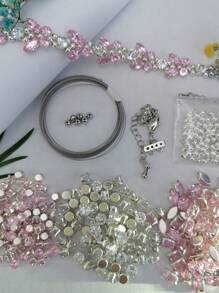 124 peças Kit de Suprimentos DIY para Pulseira Decorada com Zircônia em Formato de Borboleta, Conjunto de Presente de Alta Qualidade para Mulheres, Amigas/Irmãs
