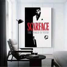 2pcs Set Of Classic Black & White Movie Posters On Canvas - Perfect For Living Room, Bedroom, Study, Or Bar Decor - Wall Art, Unframed, Ideal Gift For Home Decoration