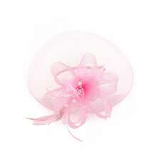 1Pc Tea Party Fascinator Hats For Women 50s Headwear Mesh Flower Cocktail Wedding Church Derby Hat, Hair Accessories, Tiny Hats, Mini Fascinator, Mini Cap