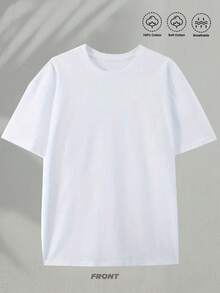 Playera de manga corta estampada ajustada para damas de alta calidad, de 100% algodón transpirable, cuello redondo - Estilo casual - Estampa de una niña con moño rosa en estilo de caricaturas y pétalos de cerezo en flor - Blanco - Ver 5