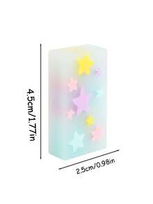 1pc/2pcs Star Shaped Transparent Jelly Erasers, Clear Drawing & Sketching Correction Supplies For Students, School Stationery & Gifts (Pattern Placement Varies) School Supplies,Back To School - Multicolor - View 8