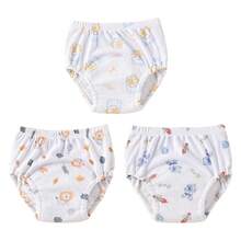 4 piezas de pantalones de entrenamiento lavables para adolescentes - pañales de tela transpirables con forro impermeable, patrones surtidos, pantalones de entrenamiento para adolescentes, para todas las estaciones - Multicolor - Ver 31