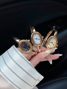 SUNLIFEX Brand Light Luxury High-Level Sense Of Small Bracelet Ladies Quartz Watch Exquisite Oval Dial Roman Numerals Suitable For School Work Party Party Various Occasions Send To Family Send To Girlfriend Gift First Choice - one-size - View 9