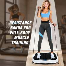 Vibration Plate Fitness Platform Exercise Machine Vibrating Lymphatic Drainage Shaking Full Body Shaker Workout Vibrate Stand Shake Board Sport Gym For Weight Loss Fat Burner For Women Men ﻿ - 查看 9