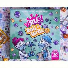 1 套“病毒！记录”纸牌游戏，角色扮演棋盘游戏，多人互动游戏，万圣节、圣诞节、派对的理想礼物