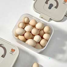 WORTHBUY 1/2个2800/3700ML透明塑料鸡蛋收纳盒带手柄和盖子，便携式大容量密封鸡蛋盒，冰箱收纳盒，可堆叠鸡蛋保鲜盒，适用于厨房食物储存和整理