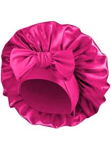 1 pezzo Fascia elastica per capelli in raso a righe larghe per donna, copricapo per la cura dei capelli