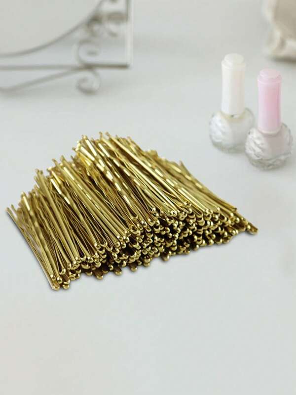 200 pièces/100/50/20 pièces, épingle à cheveux droite en or de style minimaliste de base de 5 cm/1,97 po pour femmes, pince latérale, pince Bb, , polyvalente, simple élégante, accessoires pour cheveux, convient pour les sorties quotidiennes, les cheveux, le lavage du visage, le maquillage, les vêtements assortis, les accessoires, les couvre-chefs, pince plate, pinces à cheveux, pinces pour les cheveux, barrette, griffes de cheveux
