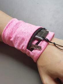 Bolsa de muñeca deportiva para exteriores con cremallera, bolsa de almacenamiento oculta multifuncional, cartera privada, bolsa para teléfono móvil de ciclismo, bolsa para el brazo de fitness, bolsa de muñeca, cartera de almacenamiento para correr, accesorios de viaje, accesorios de mujer y niña grandes, horquilla de pelo invisible, anillo de pelo negro, accesorios de viaje, vacaciones, verano, vuelta al colegio