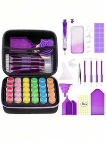 DIY Diamant Malerei Bohrstift Set, Farbverlauf Zweifarbiges Trichter Bohrschale, Acryl Dickgewinde Stift Set, Handgefertigte Diamant Stickerei Mosaik Dekoration Werkzeug Zubehör - Verschiedenfarbig - Übersicht 20