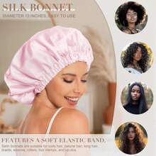 Gorro de ducha reutilizable y ajustable de doble capa impermeable, grande para todo tipo de cabello, para el spa y el baño de niñas, suave para el cabello largo de las mujeres