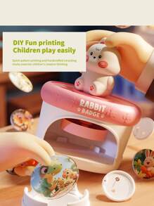 Hasbro DIY Cute Dinosaur Badge Maker Kit – Easy Pin Button Machine With 32 Sets & Scissors – Perfect For Party, Crafting, And Gift Making