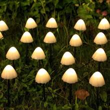 [20pcs Solar Mushroom] 20pcs Solar Mushroom Light Colorful Mushrooms, Easy To Install, Outdoor Garden With Patio Decoration, 8 Flashing Modes