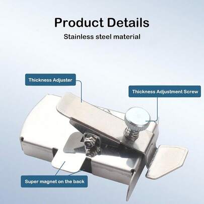 1 pieza Guía magnética de costura para pespuntes, regla multiusos para dobladillo recto, se adapta a todas las máquinas de coser para un cambio rápido del pie prensatela