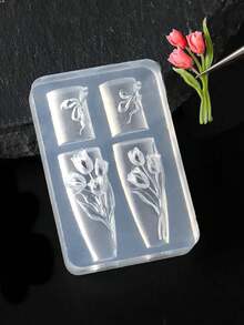 Beautizon Nailartlab 1pc 3D Tulip Nail Mold, Silicone Material, Salon-Grade Nail Art Tool, Designed For Women's DIY Manicure - Multicolor - View 7