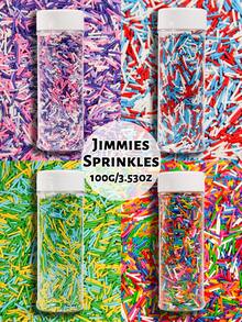 Rainbow Jimmies Sprinkles Edible Cake Decorations,Toppings For Ice Cream, Cupcakes, Donuts, Truffles, Macarons, Waffles, Lollipops, Fondant & Dessert Tables | DIY Party Supplies For Birthdays, Weddings,Christmas, Valentine's Day - Multicolor - View 1