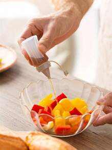 1/4 Stücke Gewürzdosierflasche Haushalt, transparente Sauce Flasche, Quetschflasche, geeignet für Büro, Lunchbox, Picknick, Öl, Sojasoße, Honig, Salat, Gewürz Flasche, Outdoor Grillen Gewürz Flasche, Küchen Gewürz Glas, Küchen Zubehör