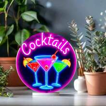 1pc 2D Flat Non-Illuminated Multicolor Neon Wall Art Theme 2D Circular Metal Signage, Suitable For Indoor And Outdoor Use, Metal Decoration, Easy To Hange, Waterproof, Fade Resistant, Heat & Cold Resistant, Perfect For Home, Garden, Bar, Cafe, Gym, Garage, Toilet, Mural. , Perfect For Room Decoration. Classics, Decorations, Gifts.