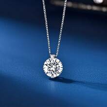 1.5克拉莫桑石 S925 纯银吊坠项链首饰，送给女友妻子生日婚礼的礼物 - 1.5克拉吊墜項鍊 - 查看 14