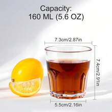 6 Stück Plastikbecher, 5,63 oz Plastik Trinkbecher für Kinder, 160ml/300ml/420ml Premium Transparente Becher Wiederverwendbar für Erwachsene Party, Stapelbare Becher, Plastik für Zuhause, Camping, Picknick, Grillen