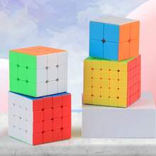 Magic Cube 2x2 3x3 5x5, Smooth Speed Cube, Stickerless Cube, Educational Toys Children Puzzle Toys, Designated For Competition, Kid Toys Magic Cube Gift