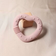 Bacchetta da dentizione a forma di cuore in silicone per bebè, giocattolo da masticare per la cura dei denti del bambino con più punti di stimolazione