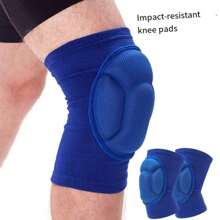 1 par de rodilleras redondas de carey negro y azul marino, protección antideslizante y con absorción de impactos para deportes, rodilleras gruesas adecuadas para hombres y mujeres, soporte ligero para fitness, deportes, baile y trabajo al aire libre