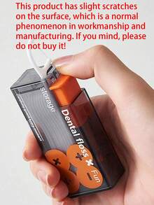 2pcs Portable Dental Floss Holder Set, Includes Dental Floss, Convenient To Carry, Suitable As Gifts For Couples, Friends And Family, Also Suitable For Christmas, New Year, Valentine's Day And Other Holidays - Multicolor - View 10