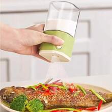 Frasco de sal de vidrio, tarro sellado a prueba de humedad de doble uso para condimentos, recipiente recargable con tapa a presión adecuado para camping y uso doméstico