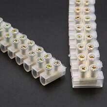 2Set (3pcs/Set) 12 Way 3A Plastic Terminal Block Wire Connector Barrier Strip Screw - White - View 5