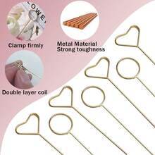 20/40 Stücke Blumen Kartenhalter Picks Metall Draht Platzkarten Halter Bilderhalter Foto Steckklemme Blumen Picks für Hochzeit Party