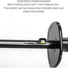 Samurai Handle Black 24 Bone Straight Pole 210T Impact Cloth Umbrella, Fashionable And Durable Samurai Umbrella, Windproof And Waterproof Best Creative Gift Umbrella - màu đen - Xem 4