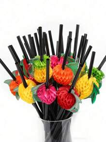 50/100/150/200Pcs Black Flexible Plastic Straws, Bendy Party Fancy Straws, Plastic Drinking Straws, Coffee And Cocktail Stirrers, Drink Accessories, For Milkshakes, Smoothies, Boba, Bubble Tea, Ice Coffee, Perfect For Home Camping Picnic Party, Party Supplies, Home Use School Supplies,Back To School