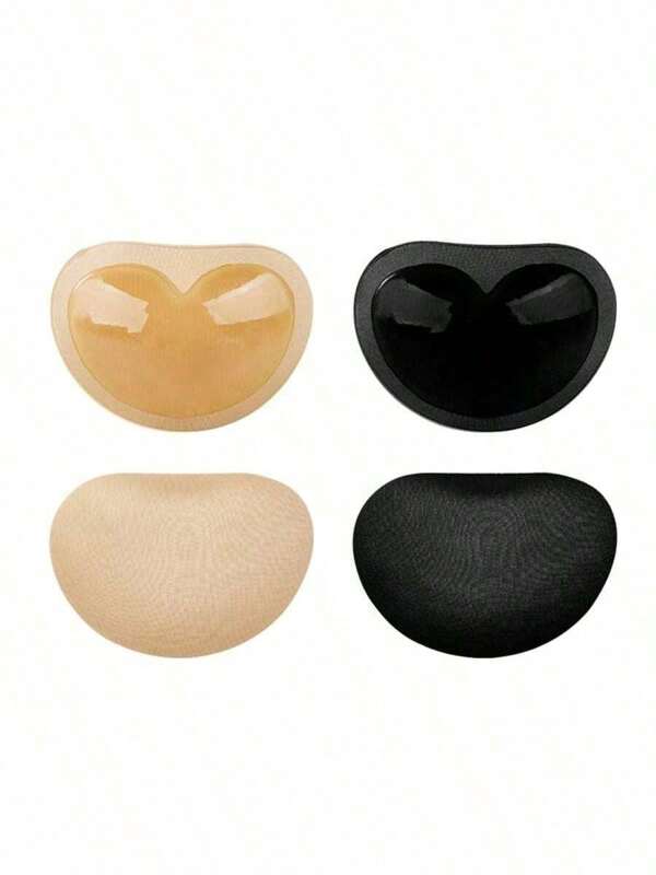 2 Pairs Adhesive Strapless Gel Push-Up Bra Pads, Invisible Sticky Silicone Bra Cups For Backless Dresses, Bridal, Petite And Small Bust