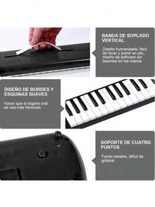Melódica escolar de 32 teclas con estuche,adecuado para recitales escolares, actuaciones culturales, reuniones, fiestas, regalos navideños