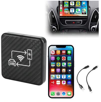 Para Carplay Box con cable a inalámbrico Plug and Play Bluetooth 5.0 Wifi para Android Auto Adaptador inalámbrico para iOS 9 y superior