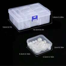 30/20/14 Small Boxes+1 Large Transparent Plastic Storage Box Set, Suitable For Storing Jewelry, Crafts, And Office Supplies, With A Covered Transparent Desktop Storage Box