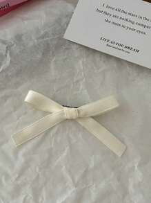 2 pezzi/set Fermagli da capelli in metallo a fiocco in tinta unita per donna, stile universitario adatti per uso quotidiano, a casa, per il pendolarismo, casual all'aperto e appuntamenti, per la primavera/estate, mollette a molla, mollette per capelli, fermagli per capelli, graffette per capelli