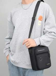 Bolso cruzado casual de moda para hombre, de tela Oxford impermeable y multicapa, bolso de hombro, bolso de tela