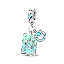 1 件镀银力量皇帝皇后正义之剑卡牌饰品塔罗牌吊坠女士手链项链 DIY 珠宝制作生日最佳礼物