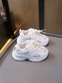 Baskets basses décontractées pour enfants, chaussures de sport à la mode confortables de couleur unie, convenant aux activités extérieures, à l'école, aux fêtes, pour toutes les saisons