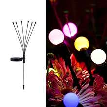 1 buah Lampu Tiang Tanah LED Tenaga Surya 6/8/10, Lampu Jalan Luar Ruangan Bertenaga Surya, Lampu Lanskap Taman Tahan Air untuk Teras, Halaman, Jalan Setapak, Berkemah, Liburan, Dekorasi Pesta Pernikahan - Hitam - View 10